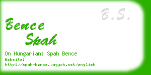 bence spah business card